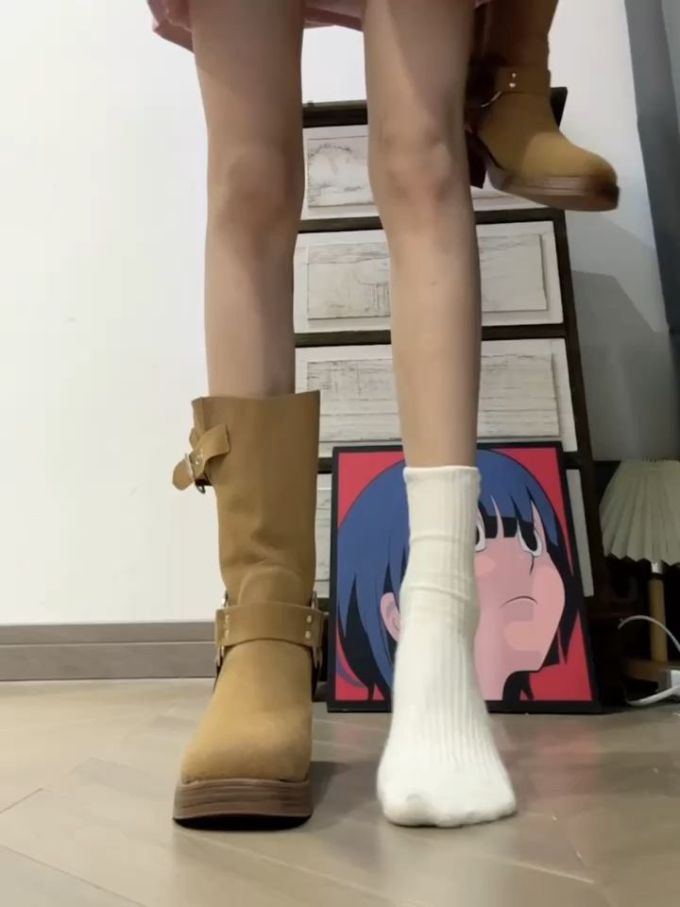 圆头 袢扣 皮革 