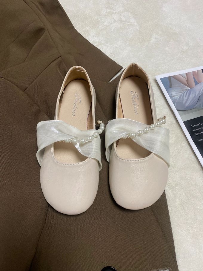 圆头 中口鞋 皮革 