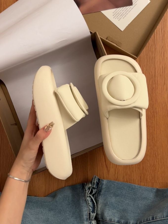 粗跟 无帮 皮革