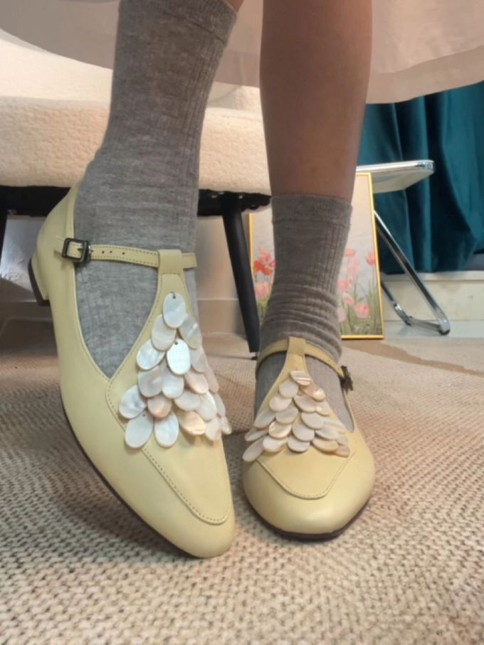 袢扣 中口鞋 皮革 