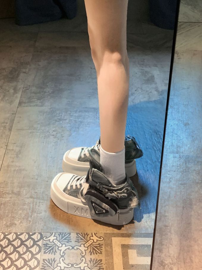 高帮 系带 