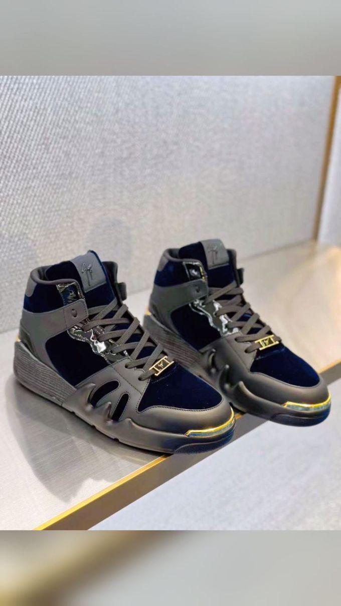 高帮 系带 皮革 