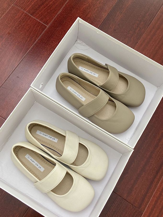 方头 松紧带 中口鞋 皮革 