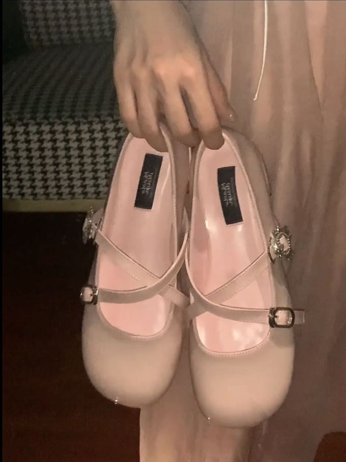 圆头 袢扣 中口鞋 皮革 