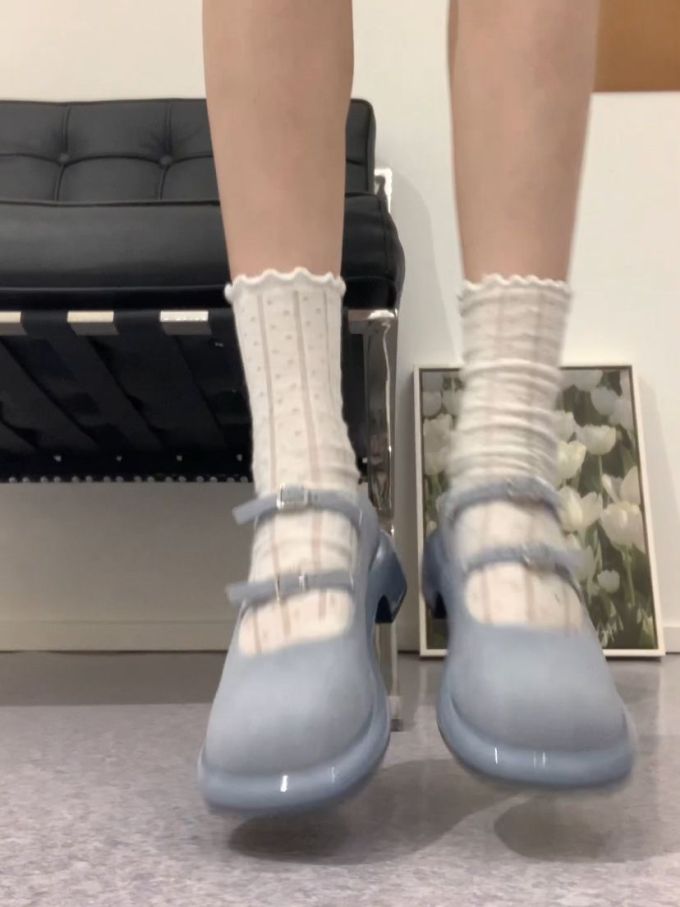 圆头 中口鞋 皮革 