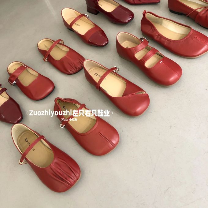 异形头-分趾 袢扣 中口鞋 皮革 