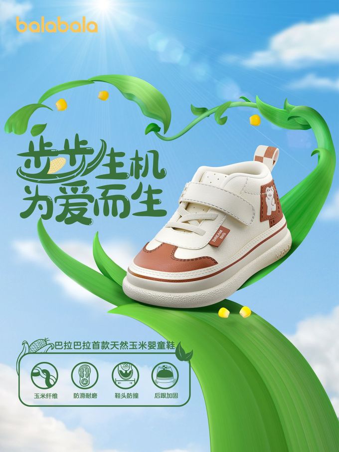 中帮 魔术贴 皮革 