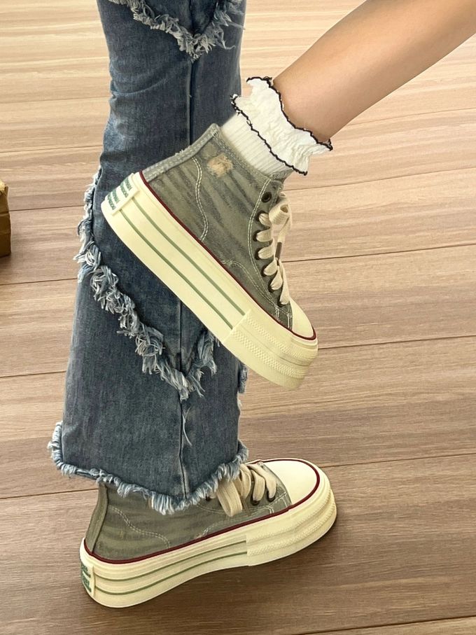 高帮 系带 