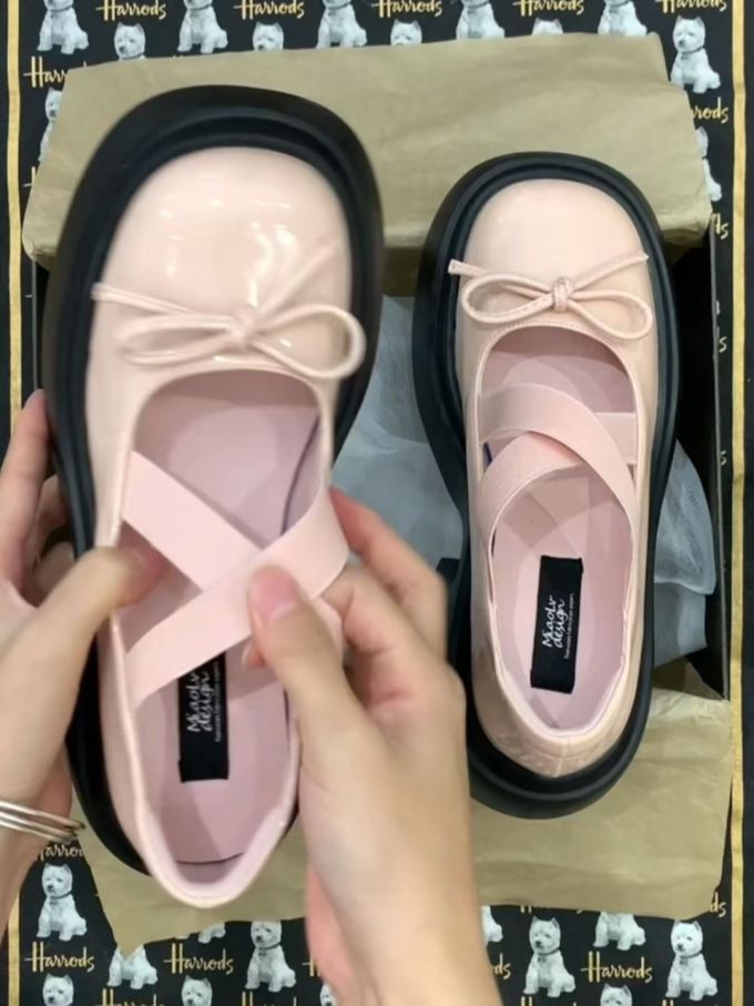 圆头 松紧带 中口鞋 皮革 