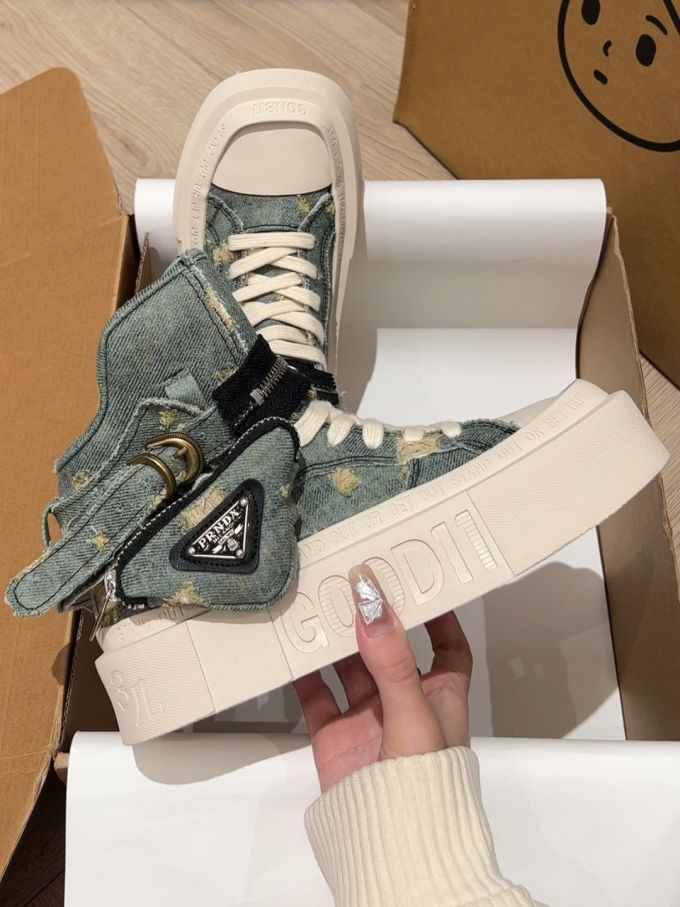 高帮 系带 皮革 
