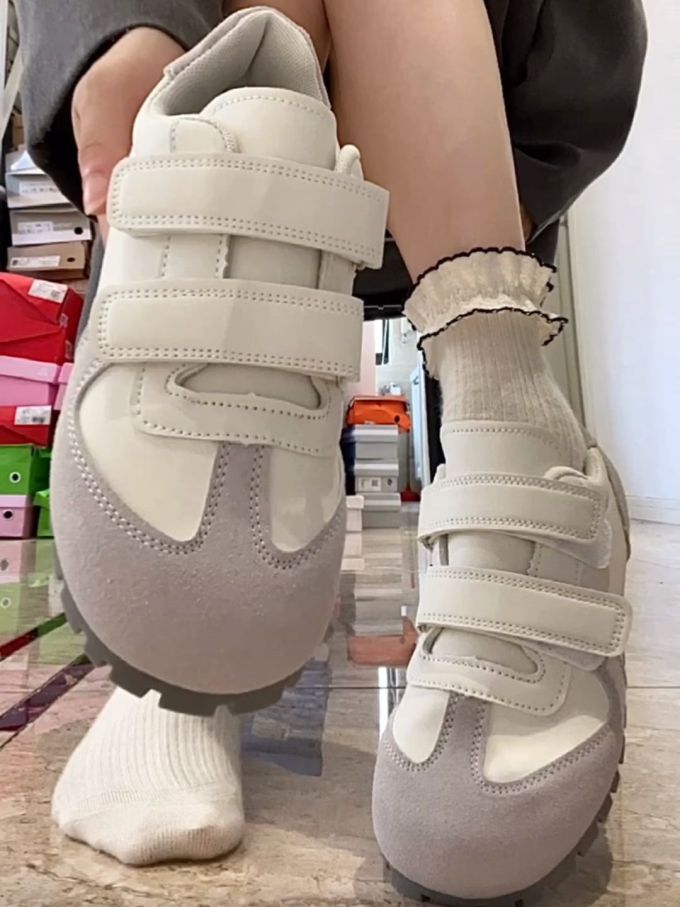 低帮 魔术贴 皮革 