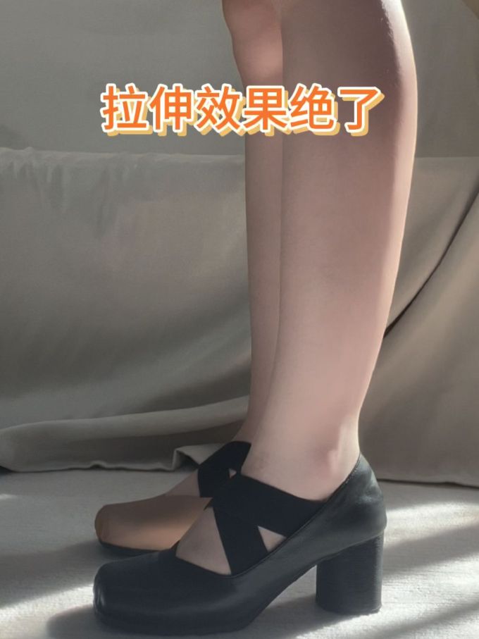 圆头 松紧带 中口鞋 皮革 
