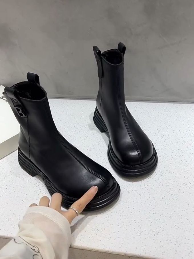圆头 皮革 拉链 
