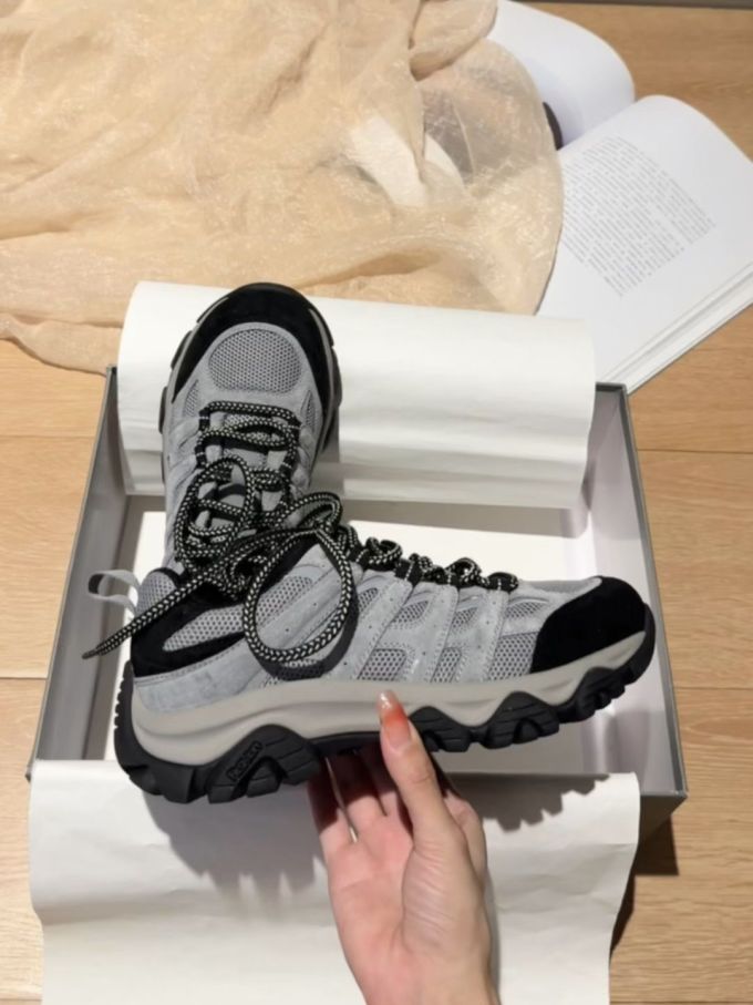 高帮 系带 网面 