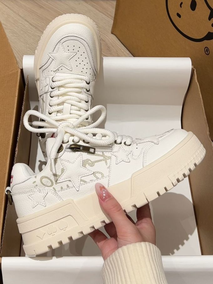 高帮 系带 皮革 