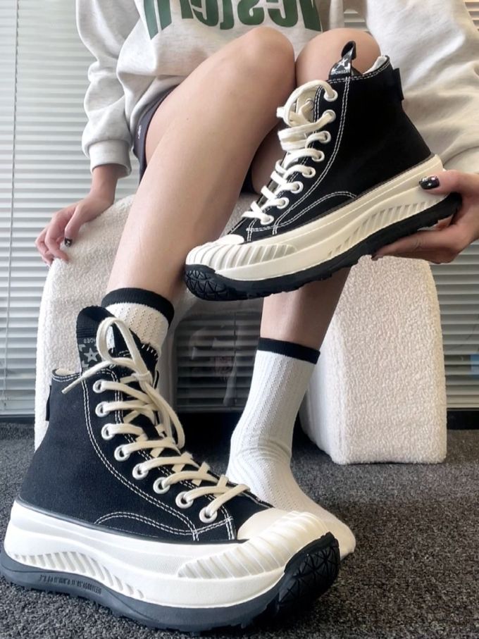 高帮 系带 