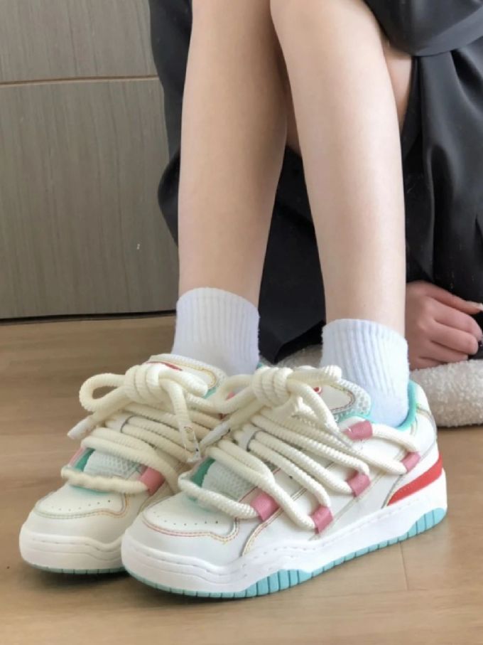 低帮 系带 魔术贴 皮革 
