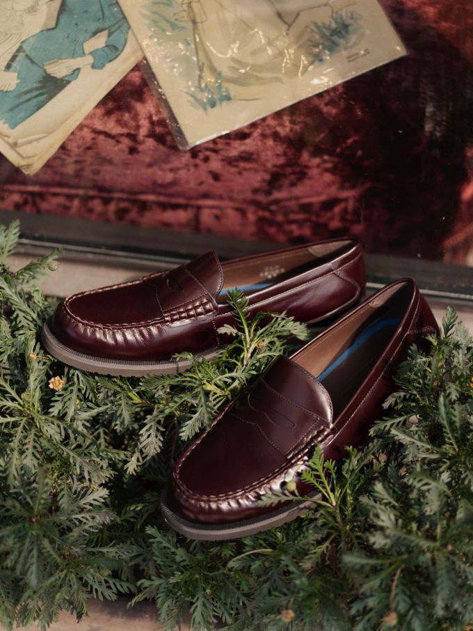 圆头 低帮 一脚蹬 深口鞋 皮革 