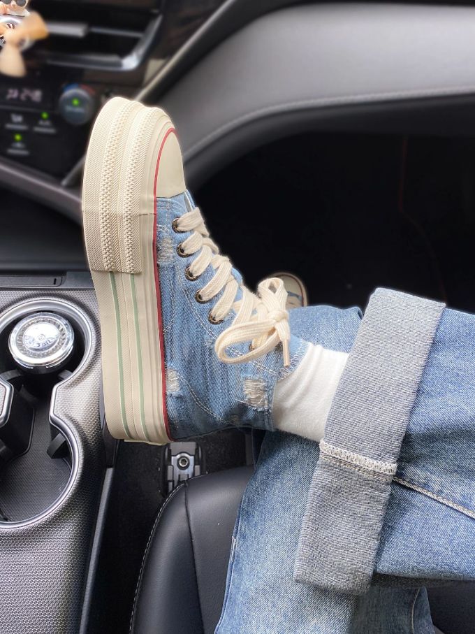 高帮 系带 