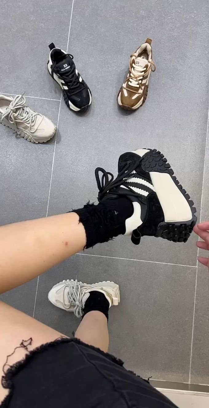 高帮 系带 皮革 