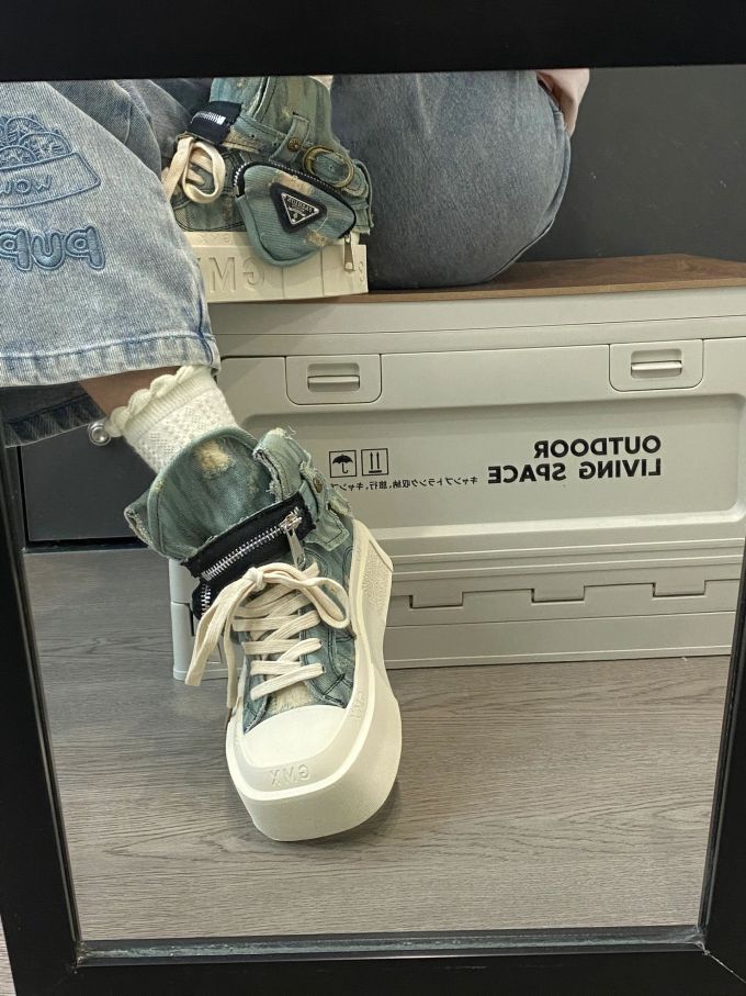 高帮 系带 