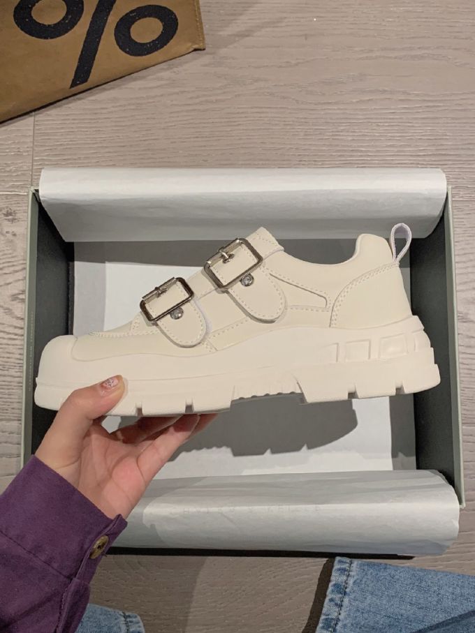 低帮 袢扣 皮革 魔术贴 