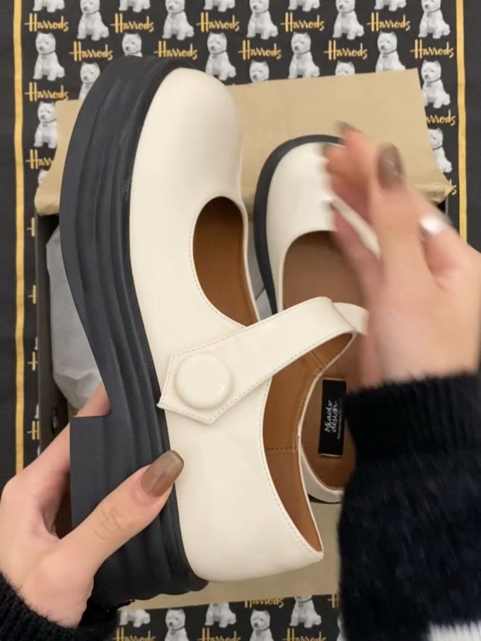 厚底 中口鞋 皮革 