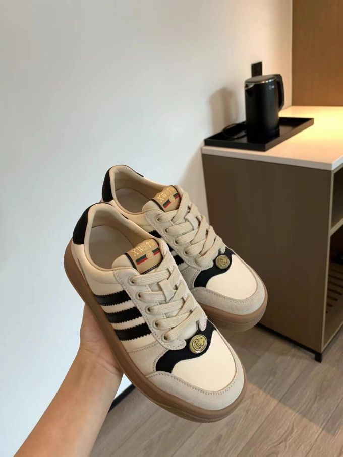 低帮 系带 皮革 