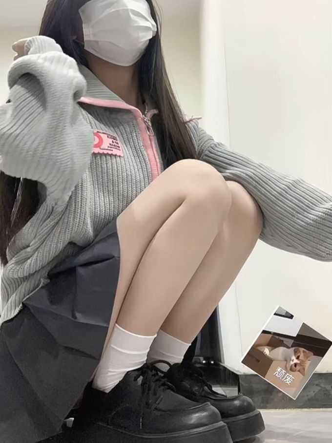 毛纺 截短型 翻领 标志图案 细针 针织螺纹 夜雾色 踢踏舞鞋色 