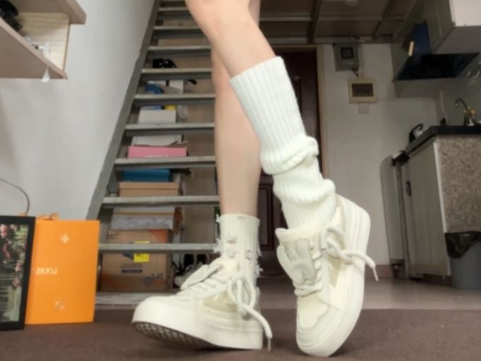高帮 系带 