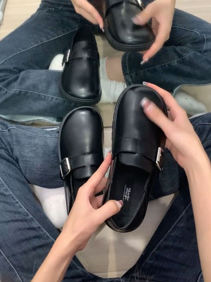 无帮 袢扣 皮革 