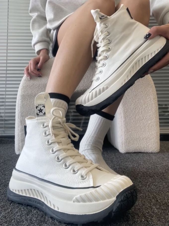 高帮 系带 
