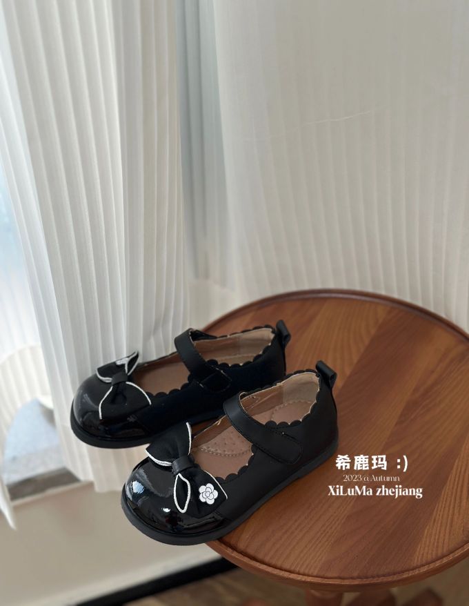 圆头 中口鞋 皮革 