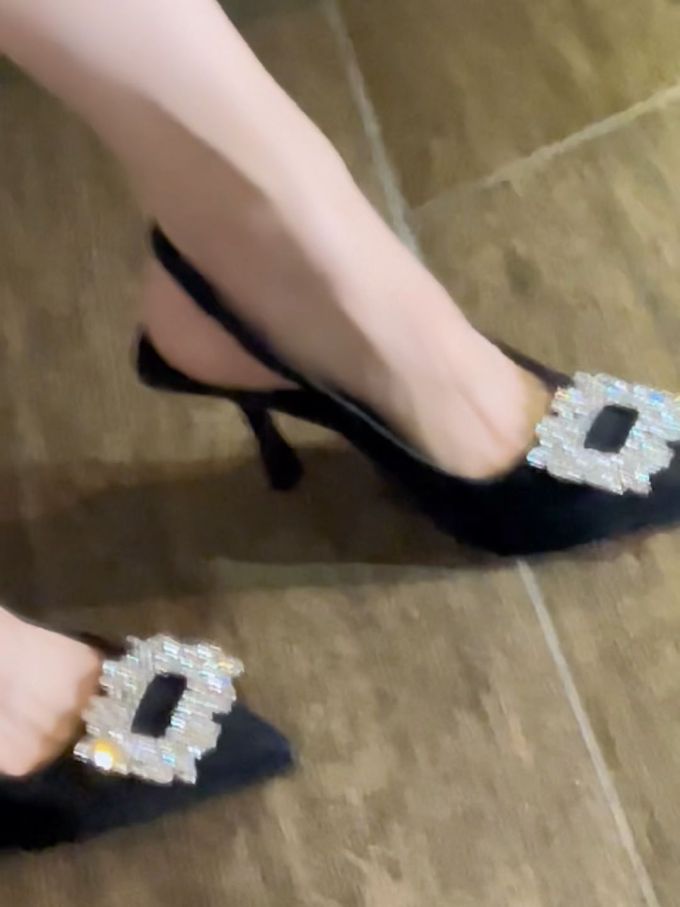 细跟 无帮 一脚蹬 