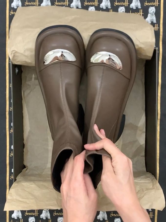 圆头 低帮 一脚蹬 浅口鞋 皮革 