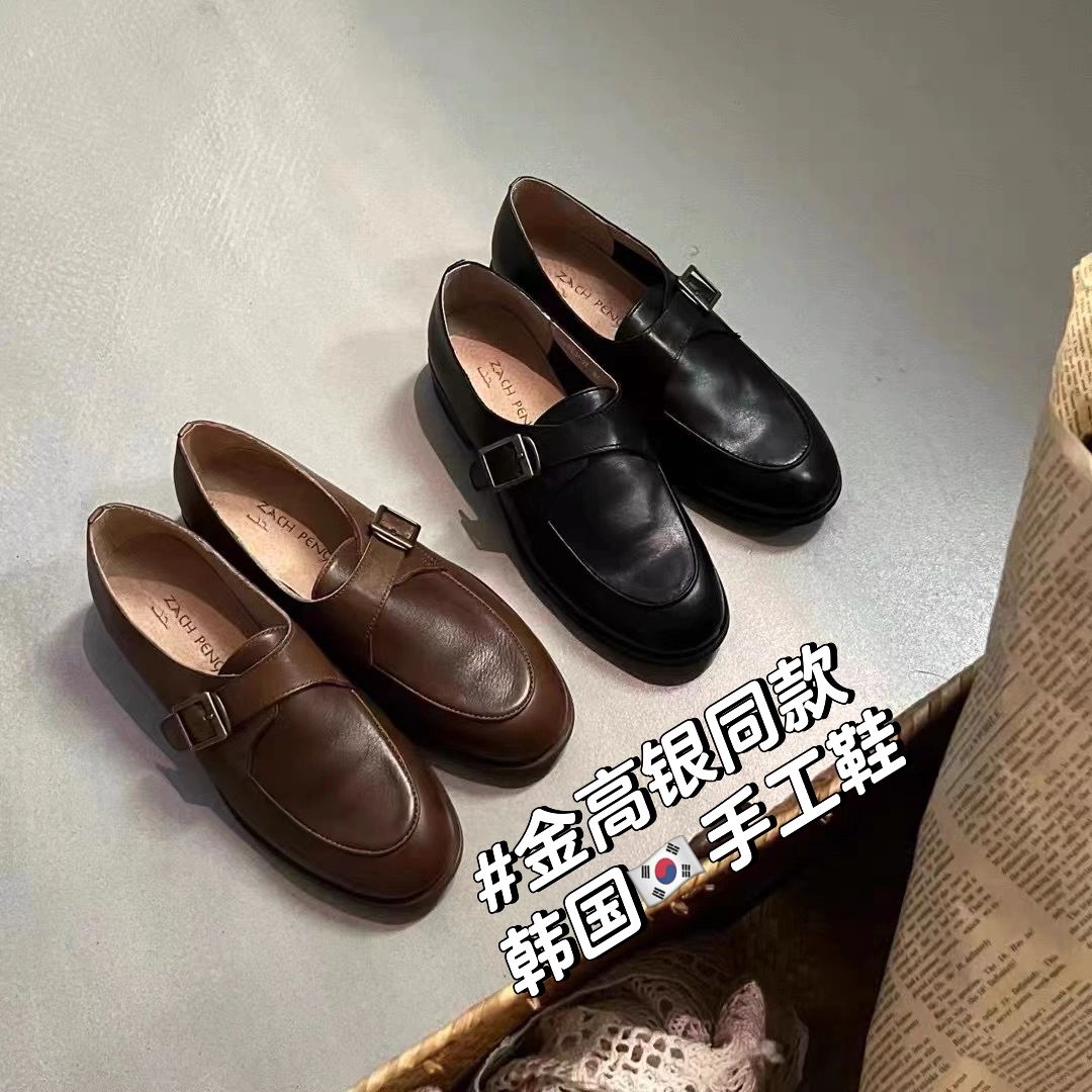 圆头 袢扣 皮革  - VALI鞋履AI设计主图