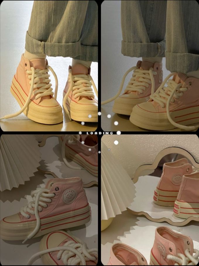 高帮 系带 