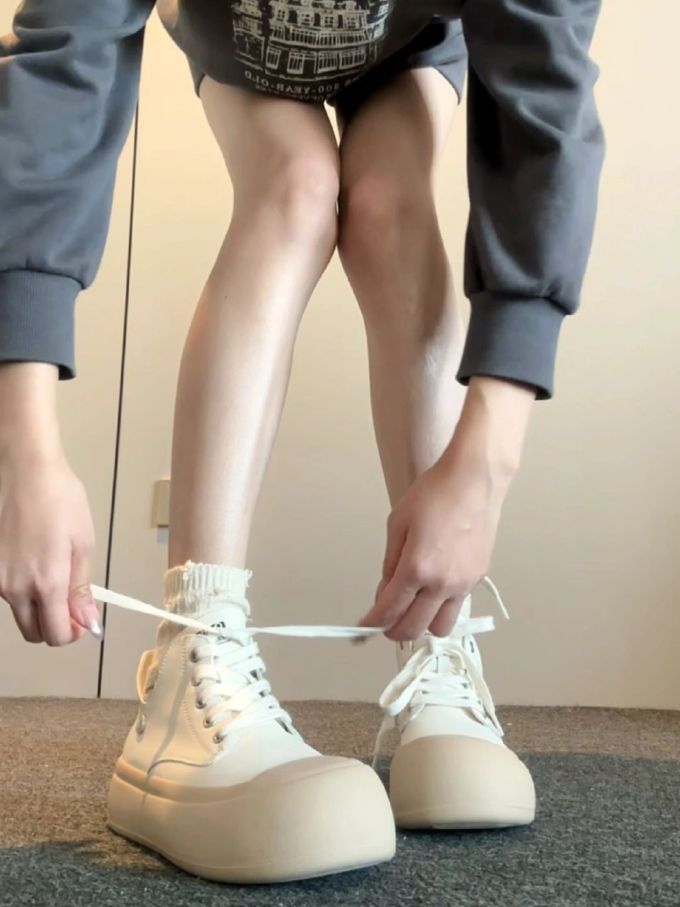 高帮 系带 