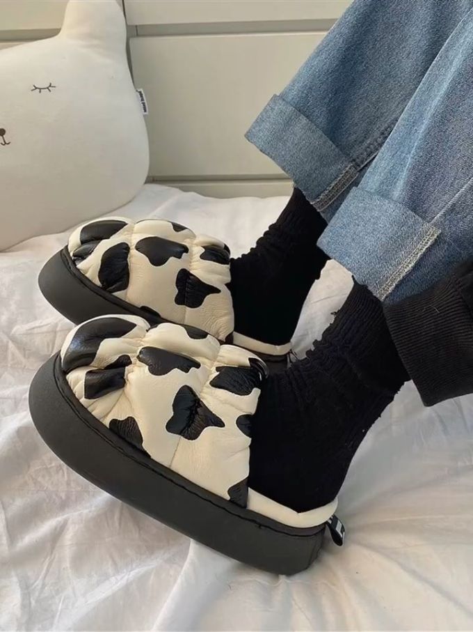平底 无帮 皮革 