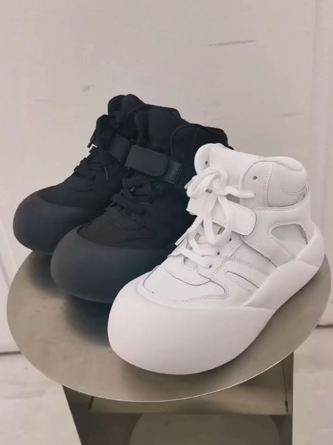 高帮 系带 皮革 
