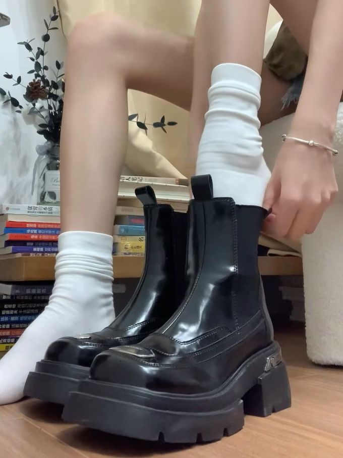 圆头 松紧带 皮革 