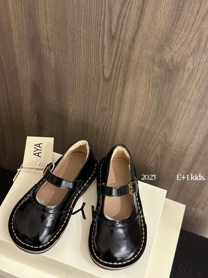 圆头 中口鞋 皮革 