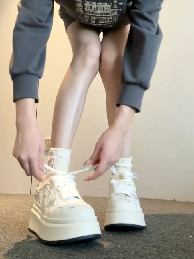 高帮 系带 皮革