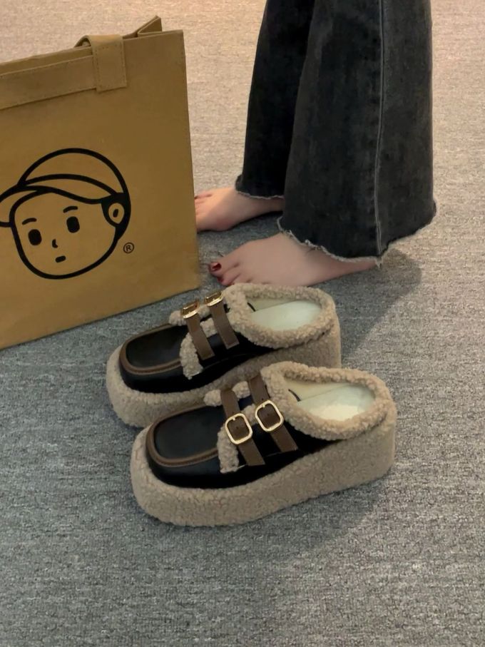 圆头 无帮 一脚蹬 袢扣