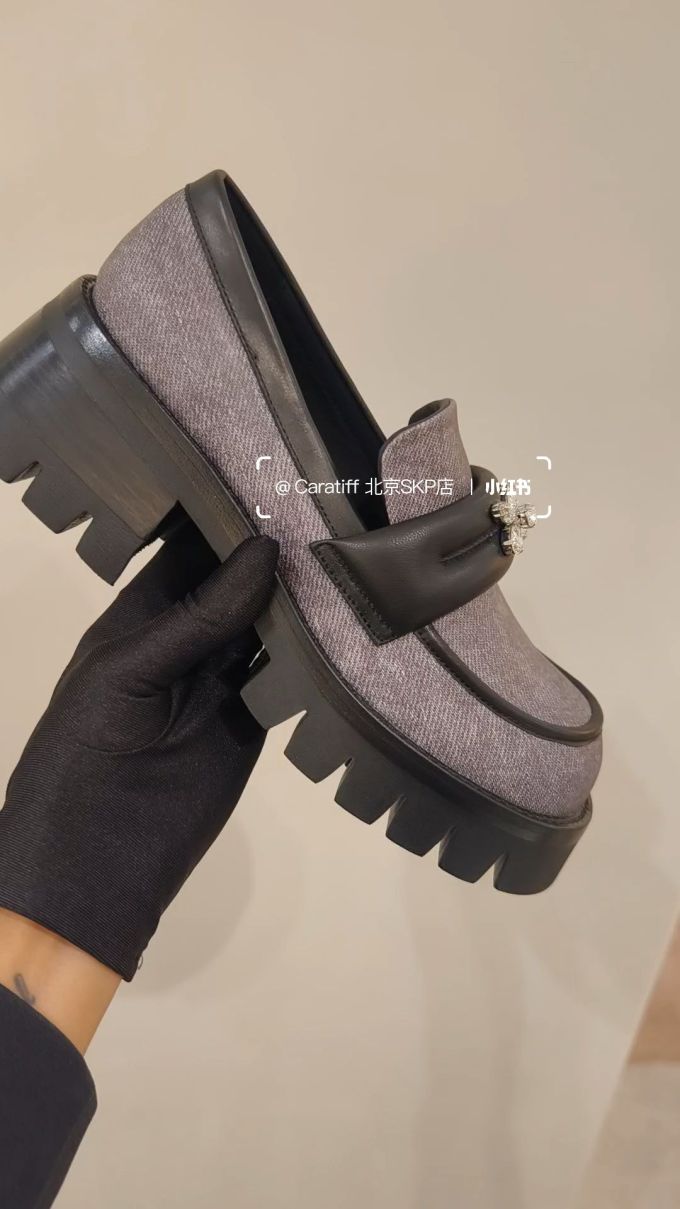厚底 低帮 一脚蹬 深口鞋 皮革 