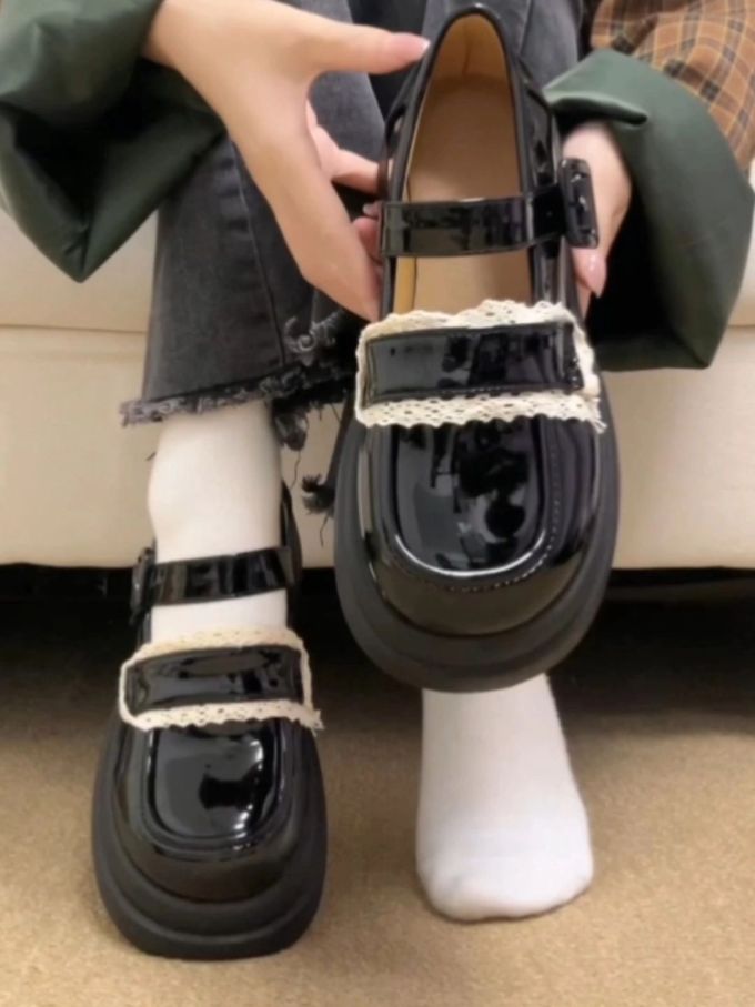圆头 中口鞋 皮革