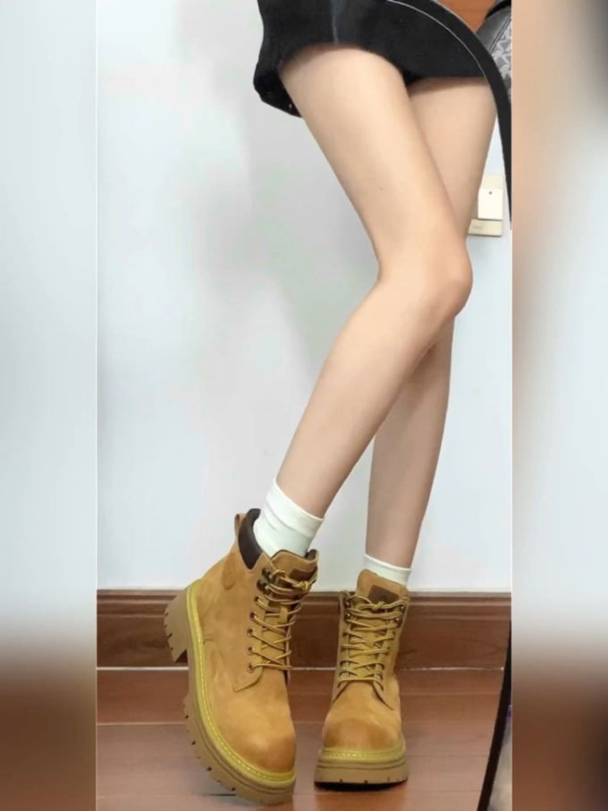 圆头 系带 皮革