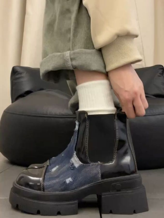 圆头 松紧带 皮革 拉链