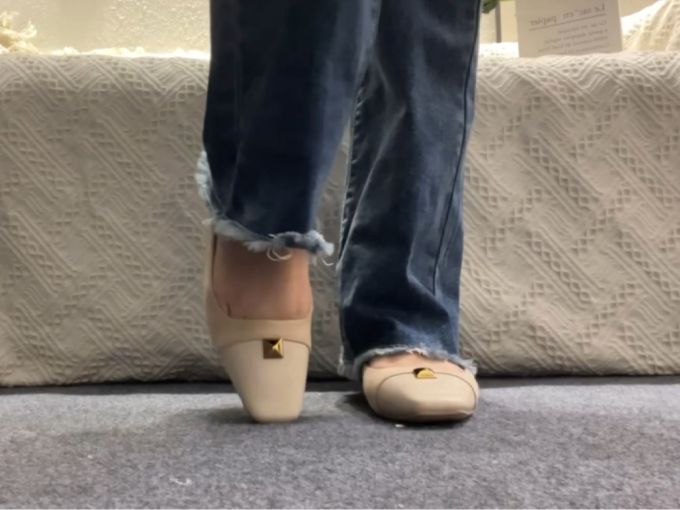 方头 低帮 皮革 
