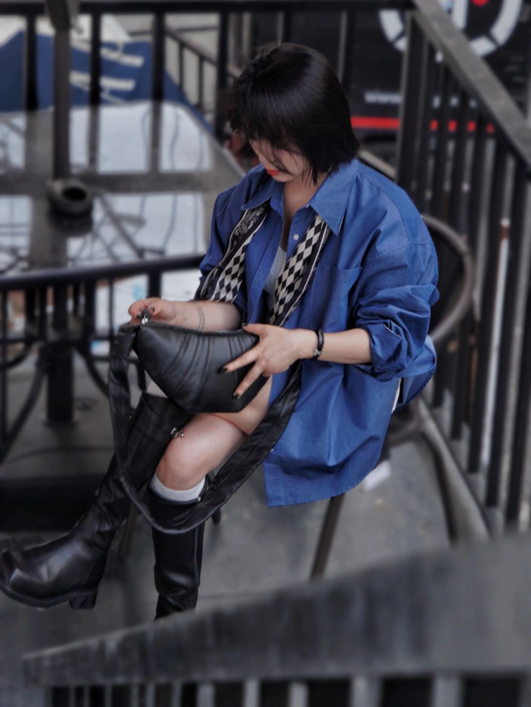 棉麻 O型 翻领 夜蓝色 贡蓝 土耳其海蓝 基础扣饰  - VALI鞋履AI设计主图